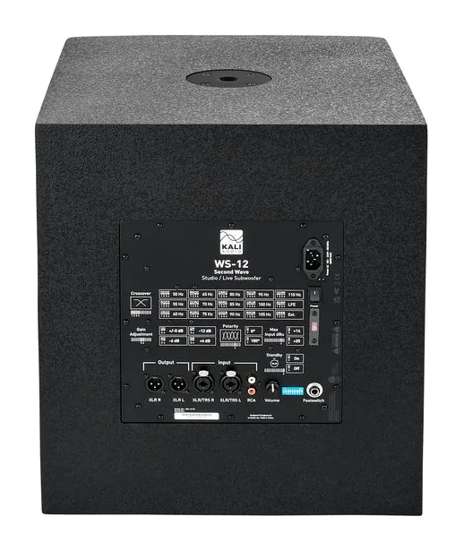 Kali Audio WS-12 V2, knapparna på bakpanelen