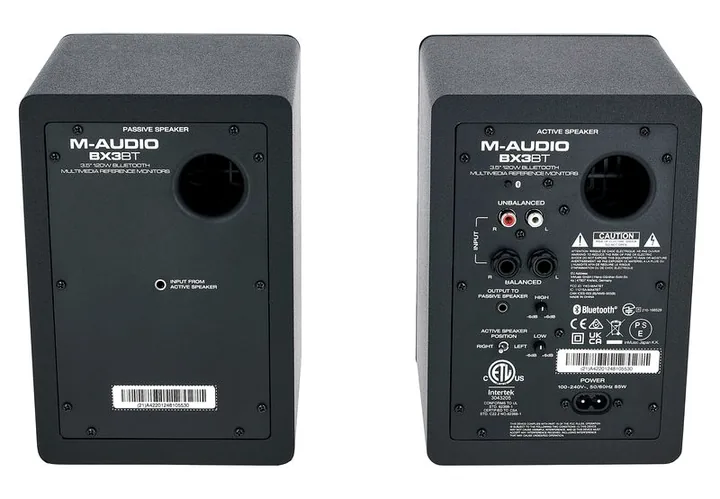 M-Audio BX3BT, loggan och ytan