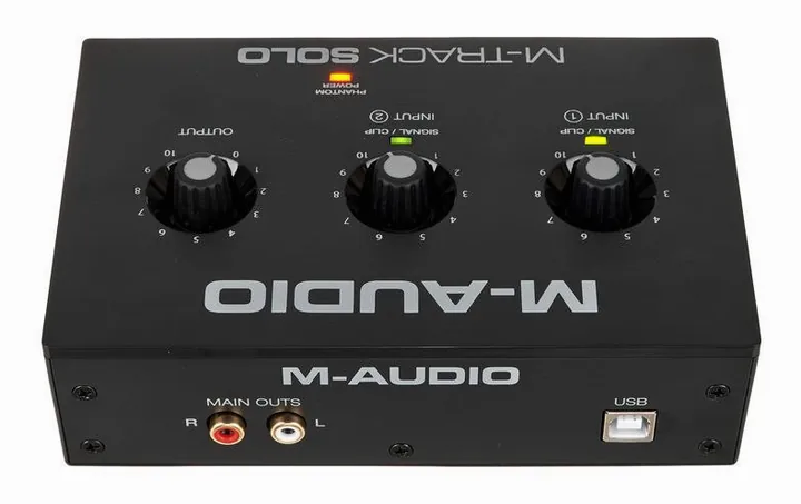M-Audio M-Track Solo, höljet sett från sidan