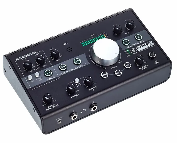 Mackie Big Knob Studio, nivåmätarna och lysdioderna