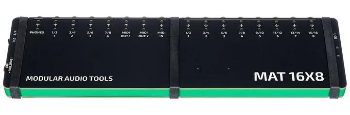 Modular Audio Tools MAT 16X8, frontpanelen med rattarna