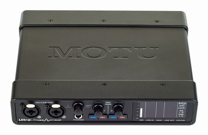 MOTU UltraLite mk5, nivåmätarna och lysdioderna