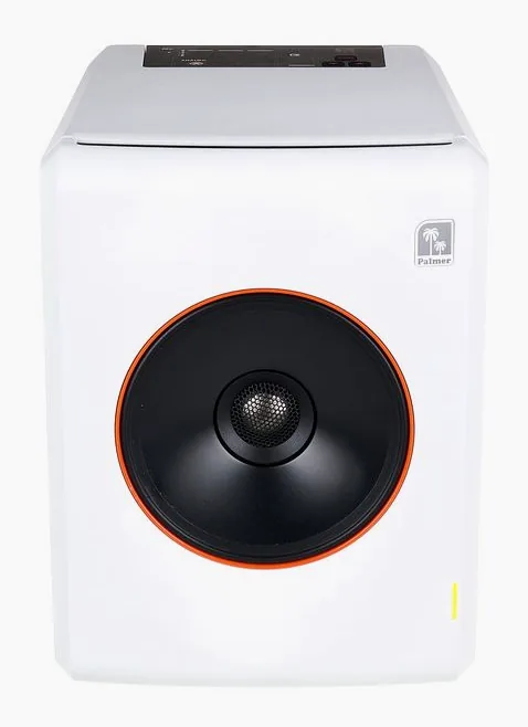 Palmer Orbit 11 White, fronten med woofer och diskant