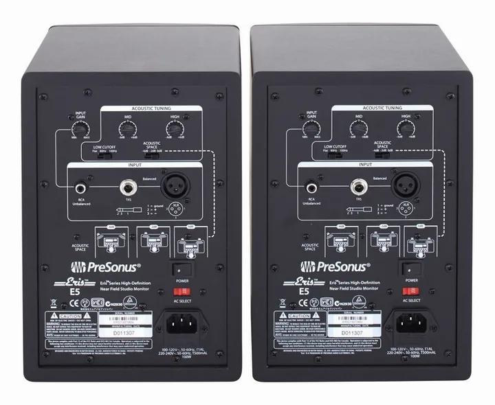 Presonus Eris E5 Table Stand Bundle, loggan och ytan