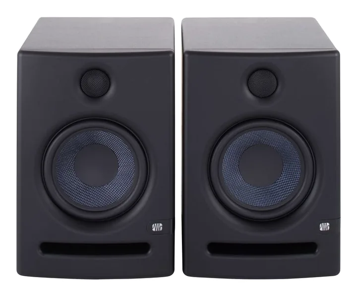 Presonus Eris E5 Tilt Stand Bundle, loggan och ytan