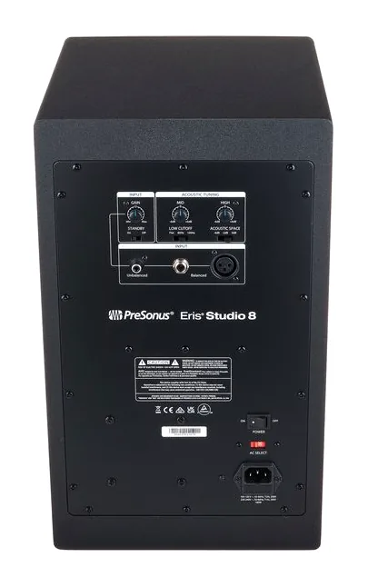 Presonus Eris Studio 8 ARC Studio BDL, knapparna på bakpanelen