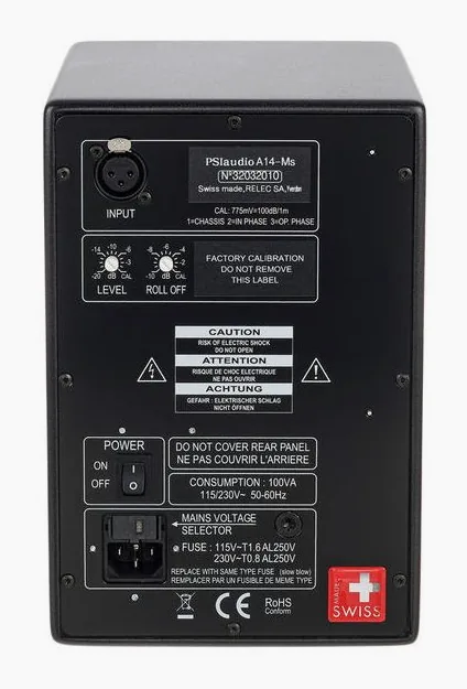 PSI Audio A14-M Studio Black, basreflexporten