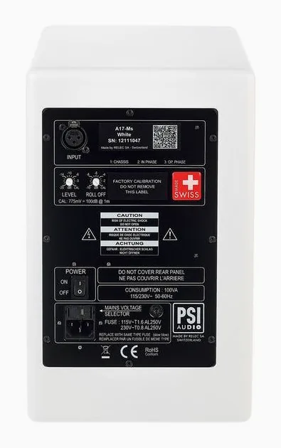 PSI Audio A17-M Pure White, basreflexporten
