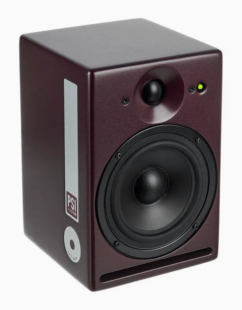 PSI Audio A14-M Studio Red, fronten med woofer och diskant