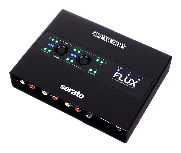 Reloop Flux Case Bundle, ingångarna på framsidan