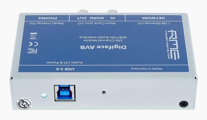 RME Digiface AVB, anslutningarna på baksidan