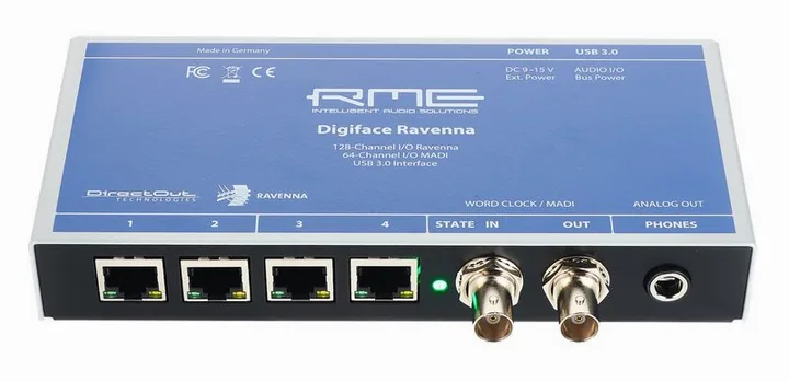 RME Digiface Ravenna, ovansidan av lådan