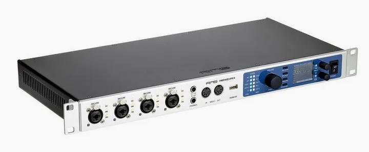 RME Fireface UFX II, frontpanelen med rattarna
