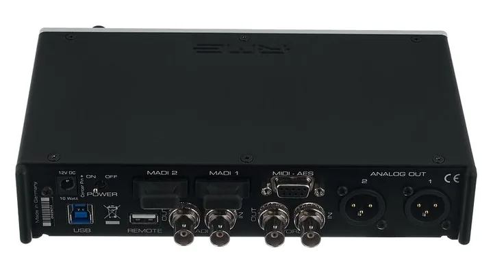 RME Madiface XT II, nivåmätarna och lysdioderna