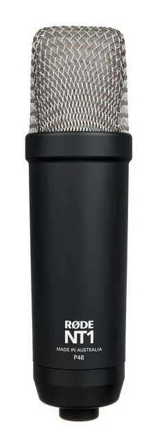 Rode NT1 Signature Black, mikrofonkorgen på nära håll