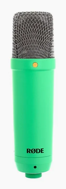 Rode NT1 Signature Green, mikrofonkorgen på nära håll