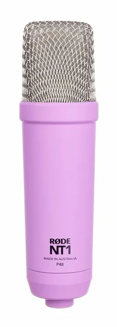 Rode NT1 Signature Purple, mikrofonkorgen på nära håll