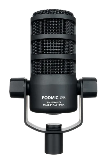 Rode PodMic USB, loggan och ytan