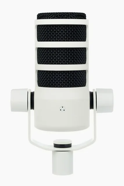 Rode PodMic USB White, gallret framifrån