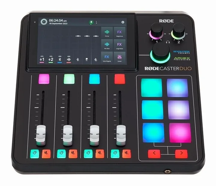 Rode Rodecaster Duo, anslutningarna på baksidan