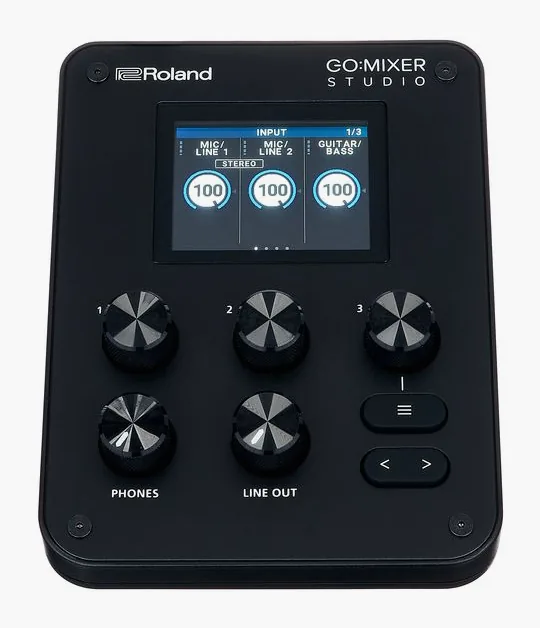 Roland GO:MIXER Studio, ovansidan av lådan