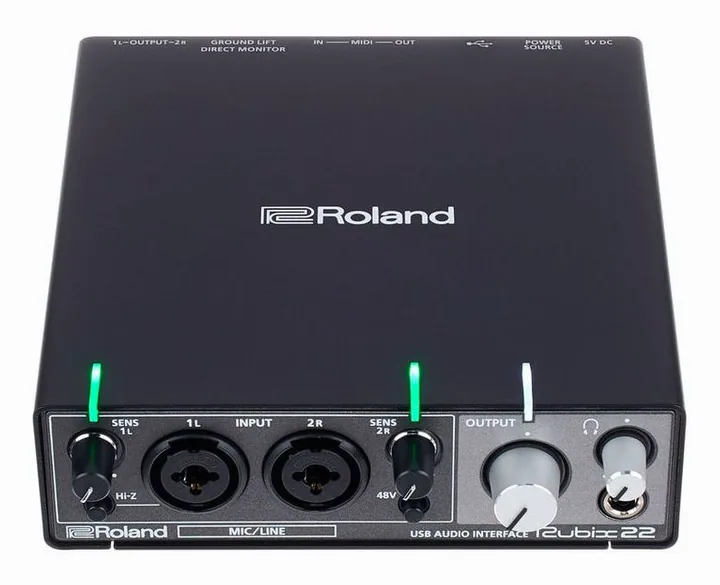 Roland Rubix22, nivåmätarna och lysdioderna
