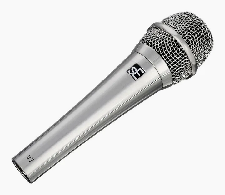 SE Electronics V7 Nickel, mikrofonkorgen på nära håll