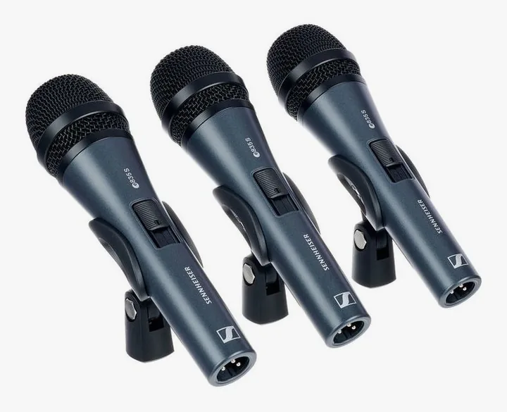 Sennheiser E835-S 3Pack Bundle, huset sett från sidan