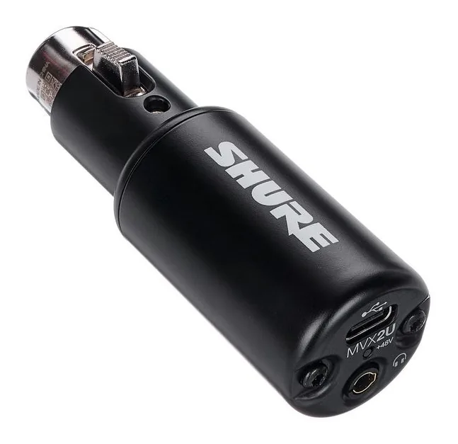 Shure Motiv MVX2U Gen 2, höljet sett från sidan