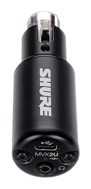 Shure Motiv MVX2U Gen 2, nivåmätarna och lysdioderna