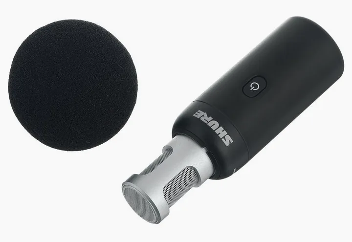 Shure MoveMic 88+, hållaren och fästet