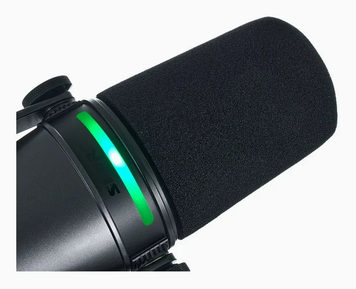 Shure MV7i, gallret framifrån