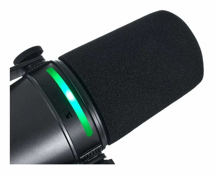 Shure MV7i/MV7X Bundle, mikrofonkorgen på nära håll