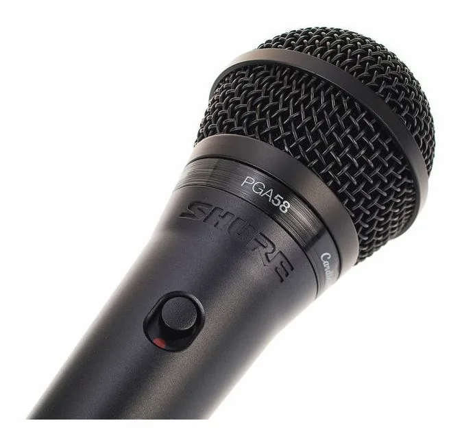 Shure PGA58, mikrofonkorgen på nära håll