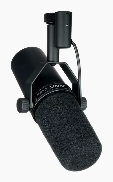 Shure SM 7 B FetAmp Bundle, mikrofonkorgen på nära håll