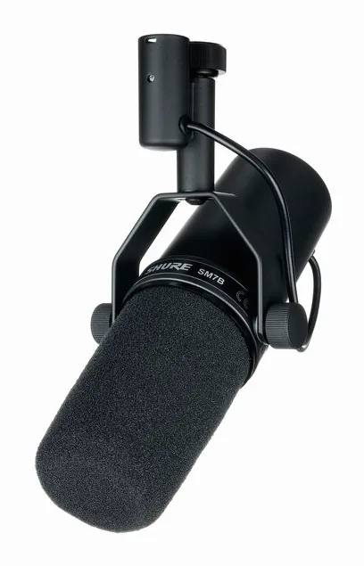 Shure SM 7 B Podcast Bundle, mikrofonkorgen på nära håll