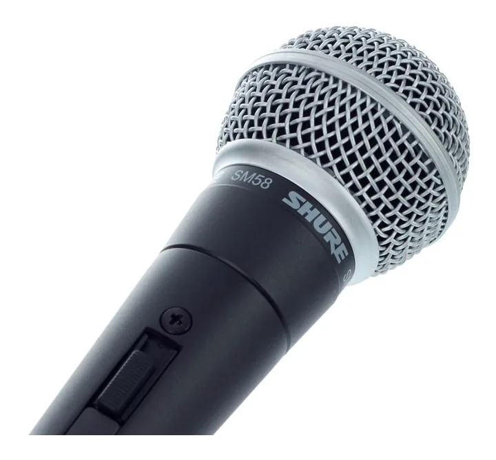 Shure SM58S, hållaren och fästet