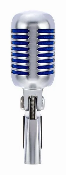 Shure Super 55 Deluxe, mikrofonkorgen på nära håll
