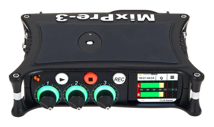 Sound Devices MixPre-3 II Orca Bag Bundle, frontpanelen med rattarna