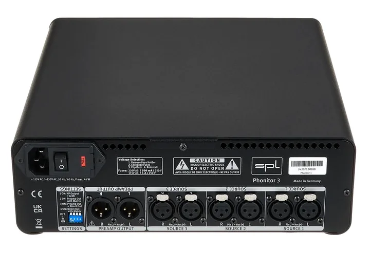 SPL Phonitor 3, kabinettet sett från sidan