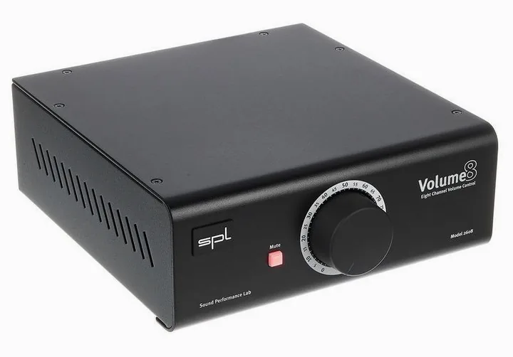 SPL Volume 8 black, fronten med woofer och diskant
