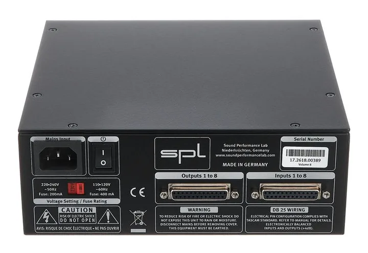 SPL Volume 8 black, fronten med woofer och diskant