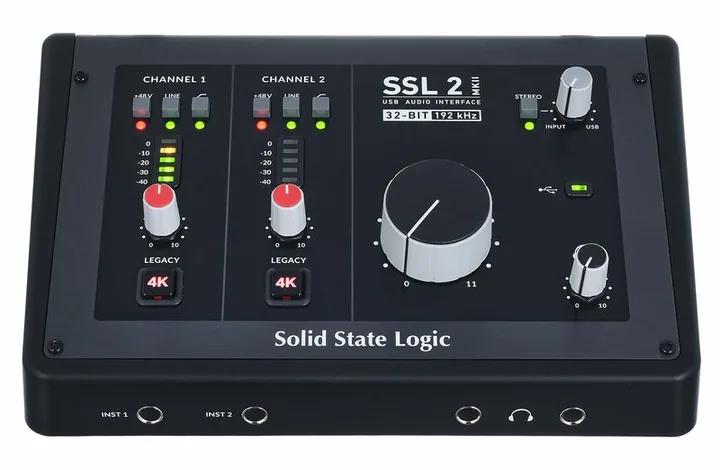 SSL 2 MKII, frontpanelen med rattarna