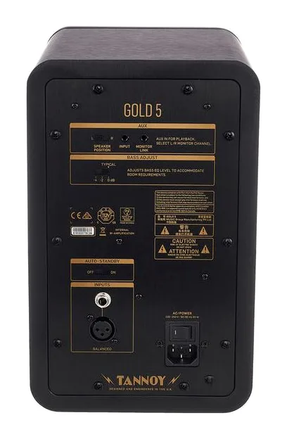 Tannoy Gold 5, baksidan med anslutningarna