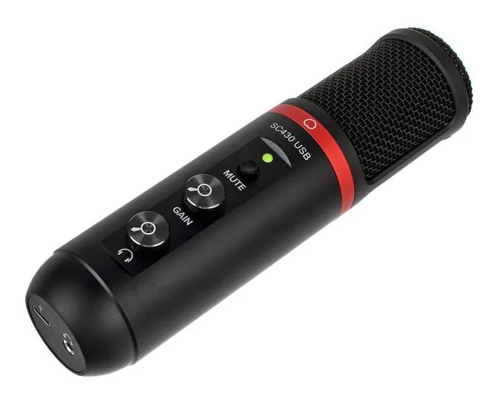 the t.bone SC 430 USB Desktop-Set, huset sett från sidan