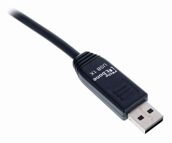 the t.bone USB 1X, frontpanelen med rattarna