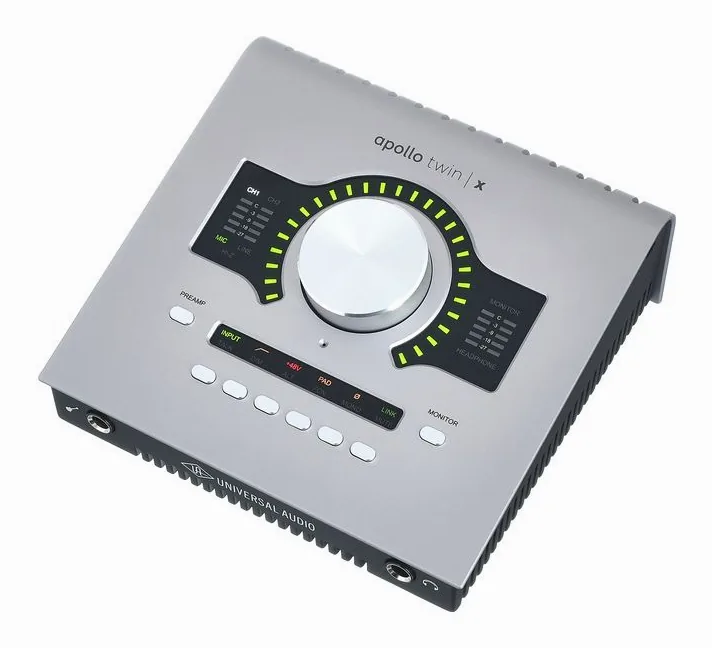 Universal Audio Apollo Twin X Duo Gen2 AC Pro, höljet sett från sidan