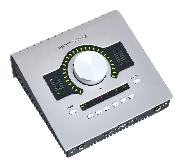 Universal Audio Apollo Twin X Quad Gen2 AC Pro, ovansidan av lådan