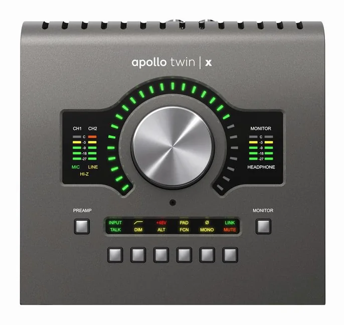 Universal Audio Apollo Twin X USB Heritage, höljet sett från sidan