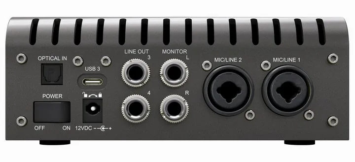 Universal Audio Apollo Twin X USB Heritage, nivåmätarna och lysdioderna